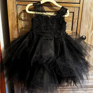 Elegant Black Tulle Dress